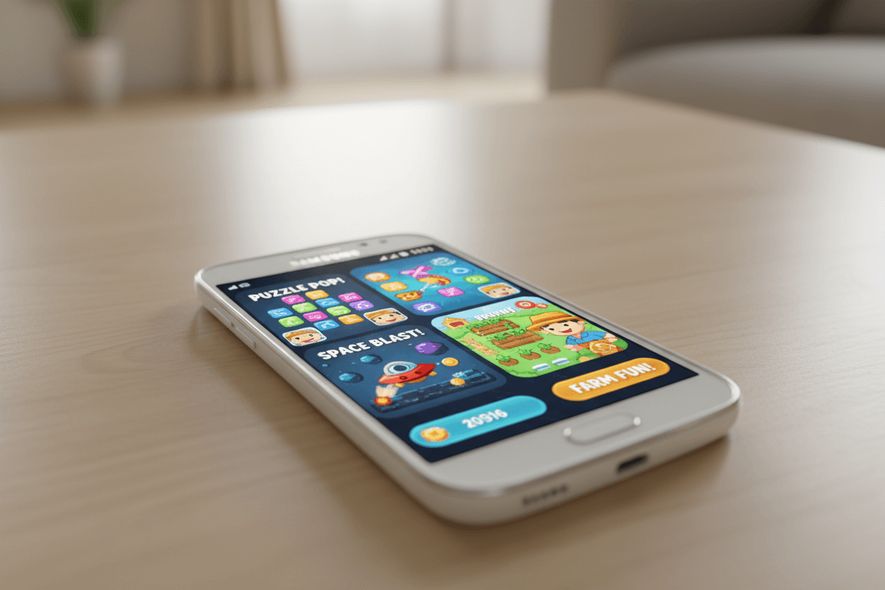 Samsung Galaxy J1 Ace gaming performance casual games