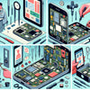 refurbished phones customer stories showcasing phone repair and renewal process with technicians and tools.