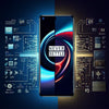 OnePlus smartphone graphic showcasing UFS 3.1 storage components and design elements, highlighting its features.