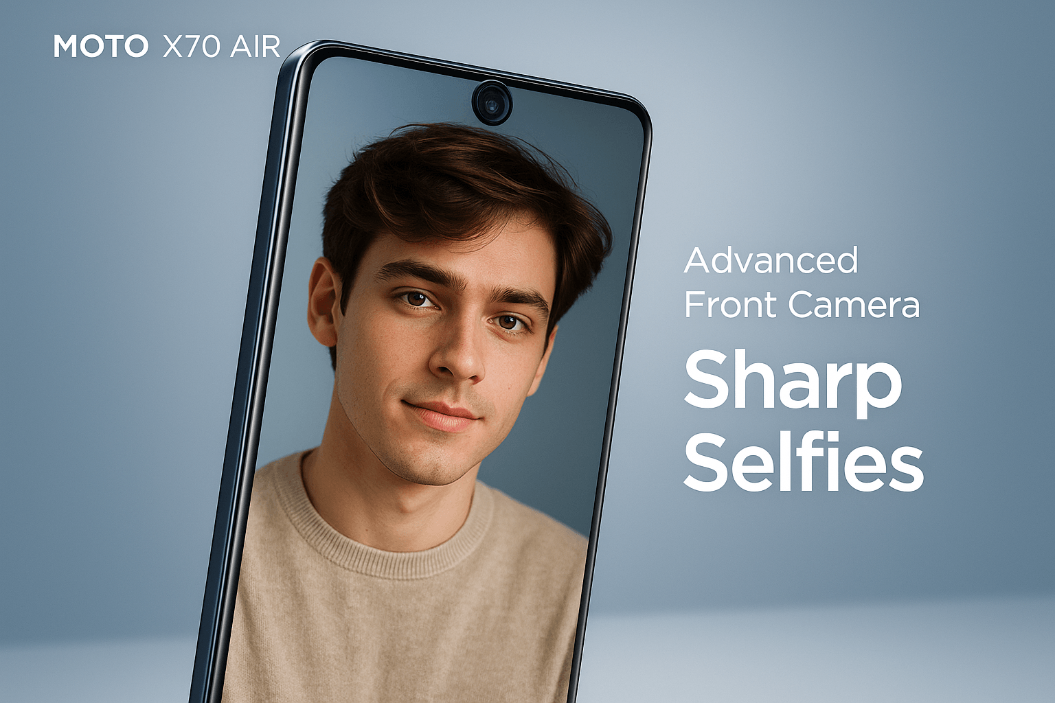 Motorola Moto X70 Air Ensures Sharp Selfies with Advanced Front Camera