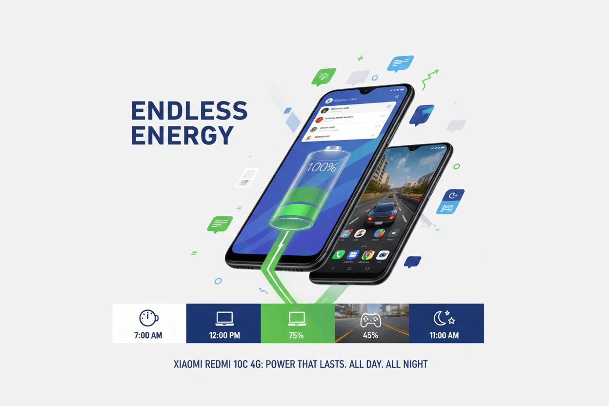 Xiaomi Redmi 10C 4G Battery Performance For All-Day Usage