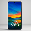 Vivo V60 Lite smartphone showcasing its vibrant display quality with colorful background.
