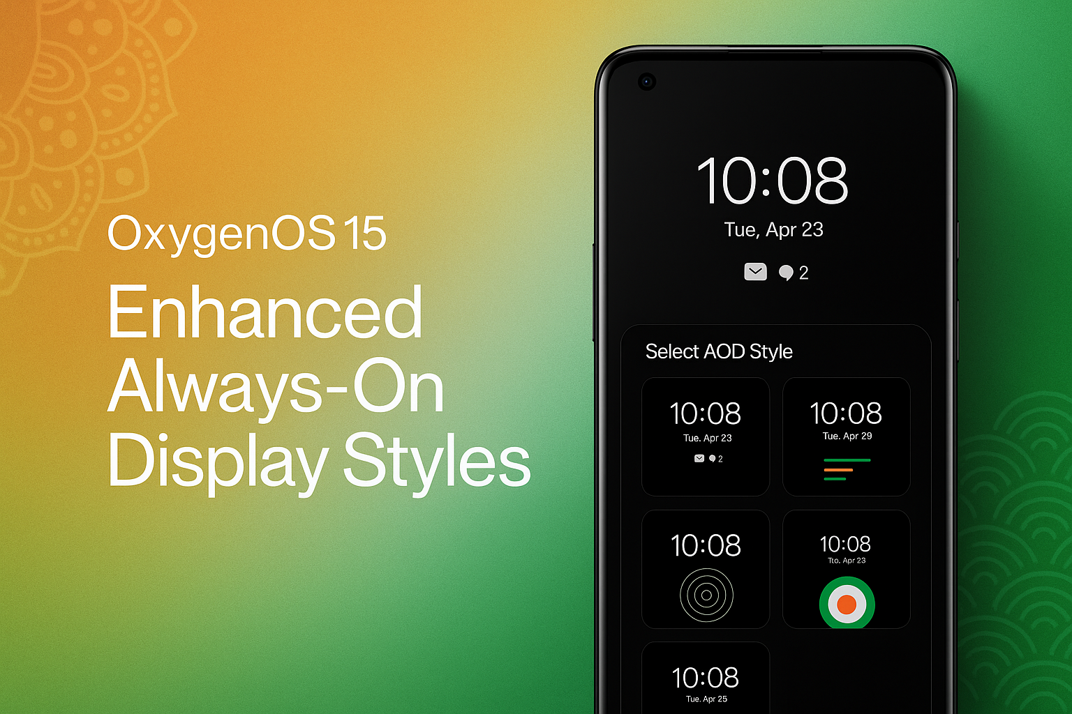 OxygenOS 15 Update: Enhanced Always-On Display Styles Now in India