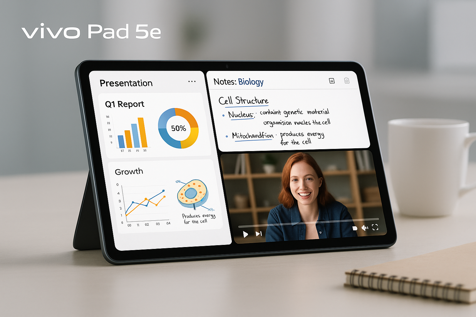 Vivo Pad 5e Supports Multitasking for Work, Study, and Entertainment