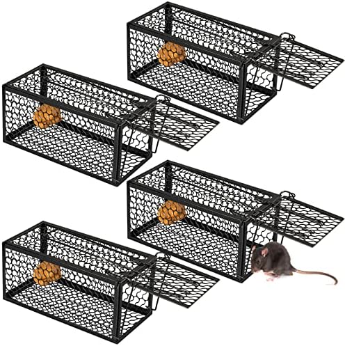 0365 Foldable Mouse Trap Squirrel Trap Small Live Animal Trap Mouse Voles  Hamsters Live Cage Rat Mouse Cage Trap for Mice Easy to Catch and Release