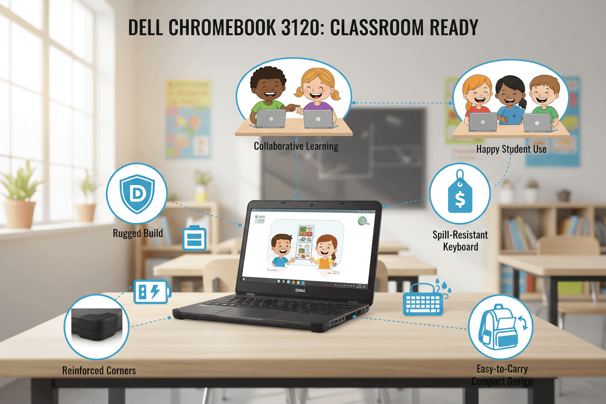 Dell Chromebook 3120 is perfect for classrooms