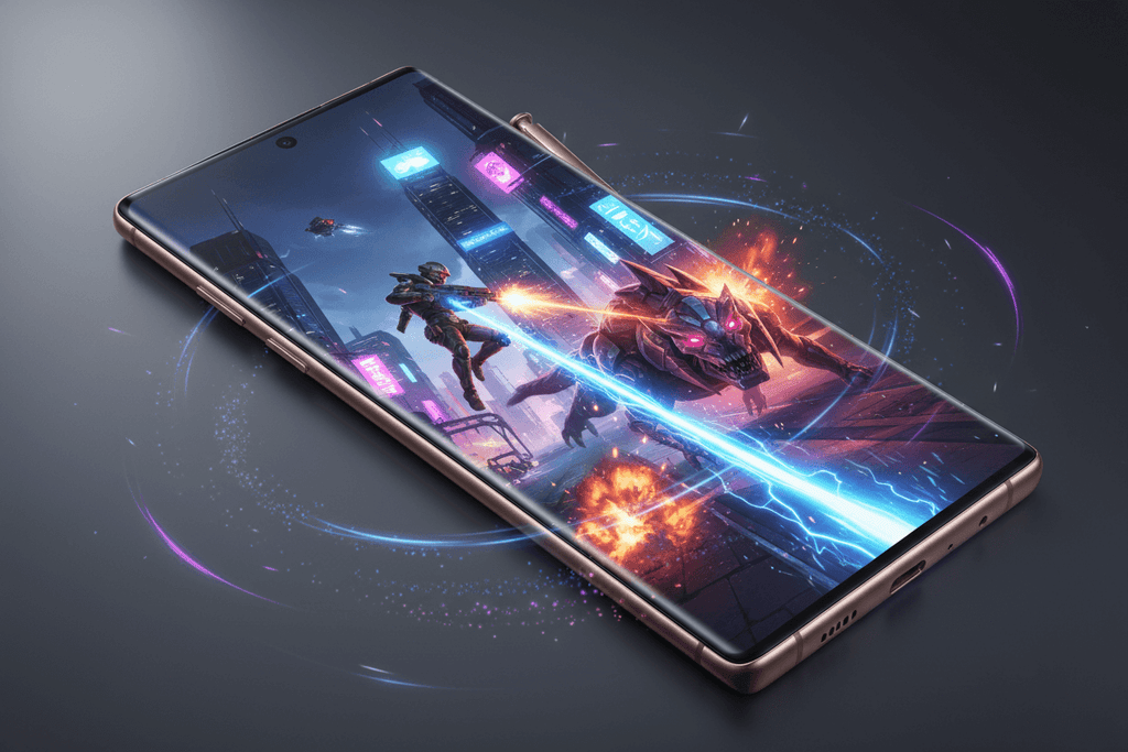 Enjoy smooth gaming on Samsung Galaxy Note20 5G smartphone.