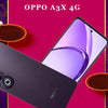 Oppo A3x 4G smartphone displayed with candles for festive decor.