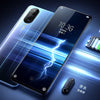 Vivo T3X 5G smartphone showcasing design, battery indicator, and vibrant lighting effects.