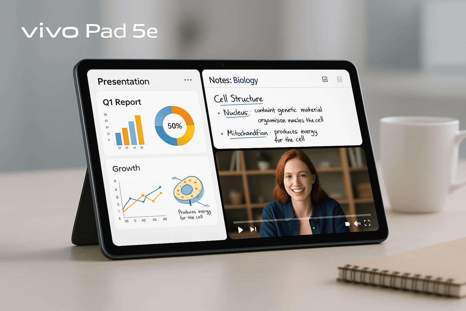 Vivo Pad 5e Supports Multitasking for Work, Study, and Entertainment