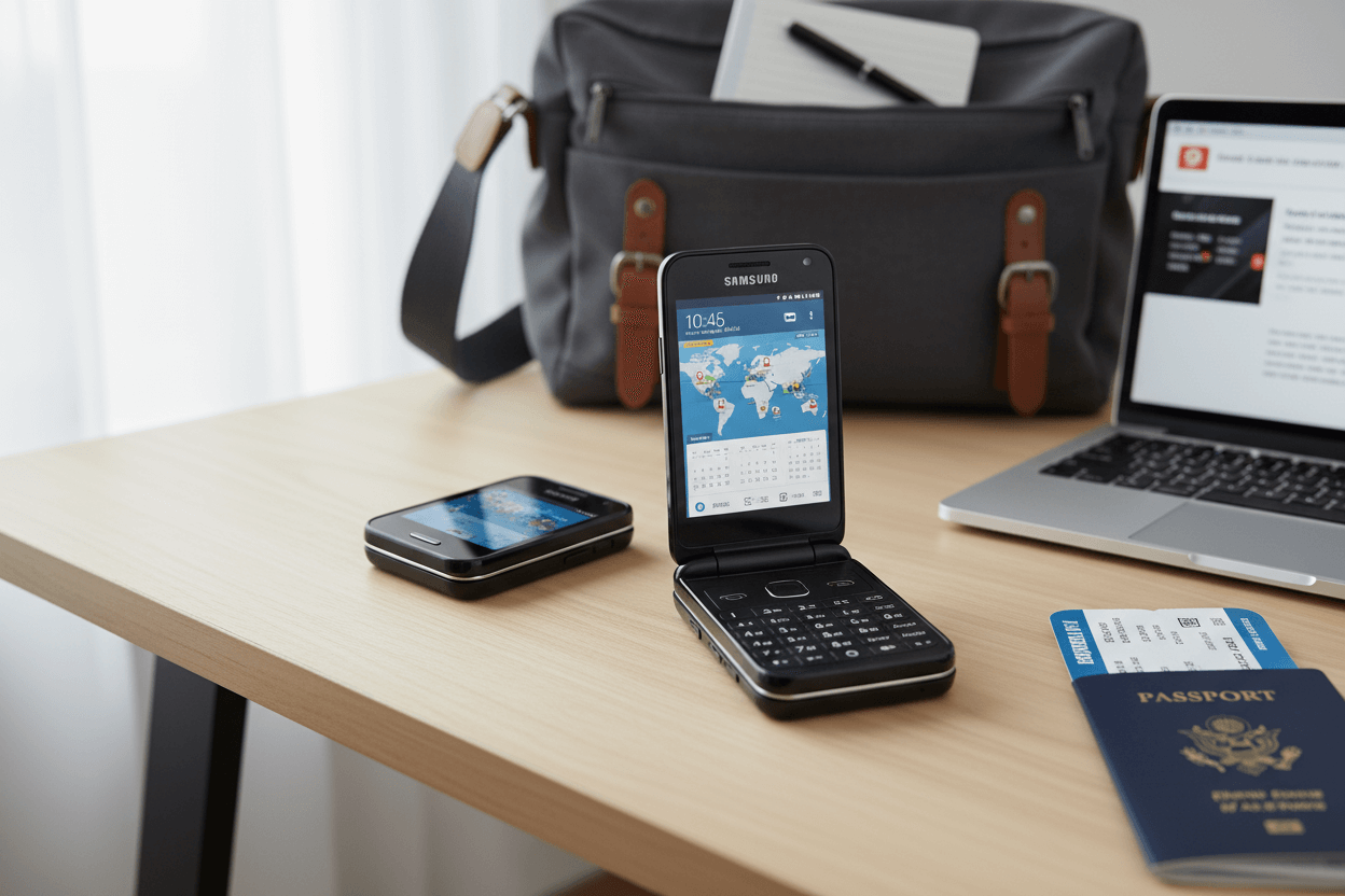Samsung Galaxy Folder creates convenience for travel and work.