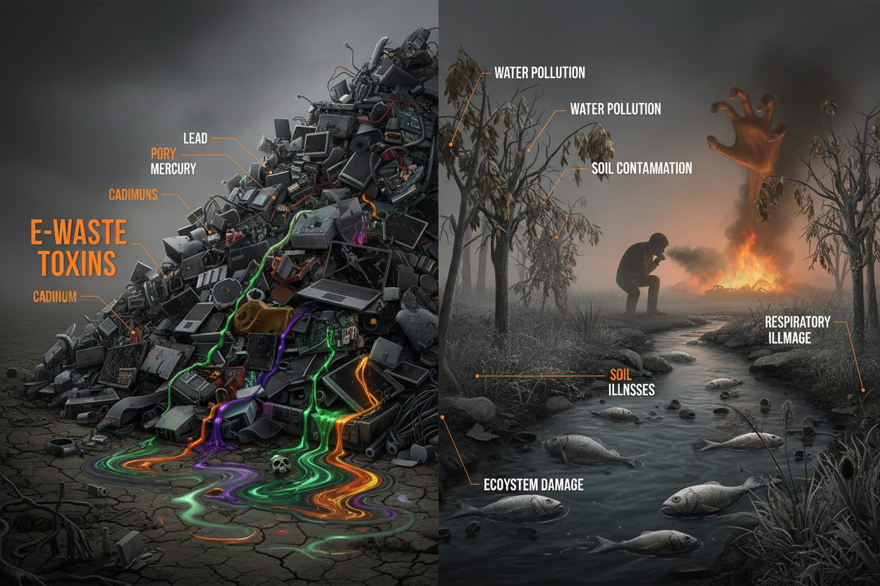 How e-waste harms health and environment daily