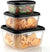 2748C 3 Pcs Square Shape Food Grocery Storage Container