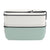 GREEN DOUBLE-LAYER PORTABLE LUNCH BOX STACKABLE WITH CARRYING HANDLE AND SPOON LUNCH BOX , Bento Lunch Box