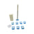 Toilet Brush Wand, Toilet Brush Kit with 8 Count Disposable Toilet Refills Heads