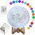 6275 Moon Night Lamp Blue Color with wooden Stand Night Lamp for Bedroom