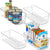 Fridge Storage Containers with Handle Plastic Storage Container for Kitchen(4 Pcs Set)