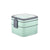 GREEN DOUBLE-LAYER PORTABLE LUNCH BOX STACKABLE WITH CARRYING HANDLE AND SPOON LUNCH BOX , Bento Lunch Box By FilpZ.com